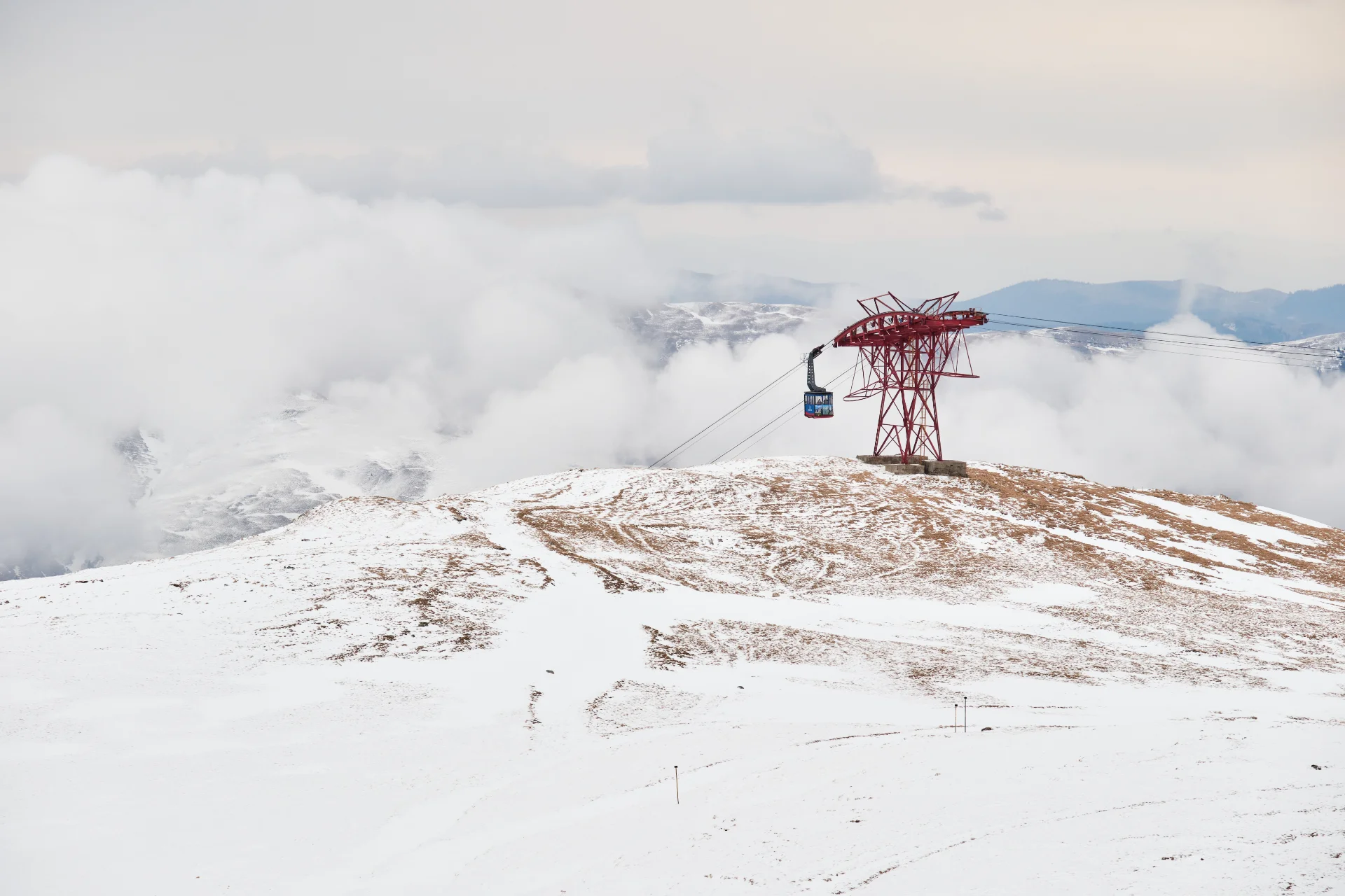 Busteni Babele cable car in Romania