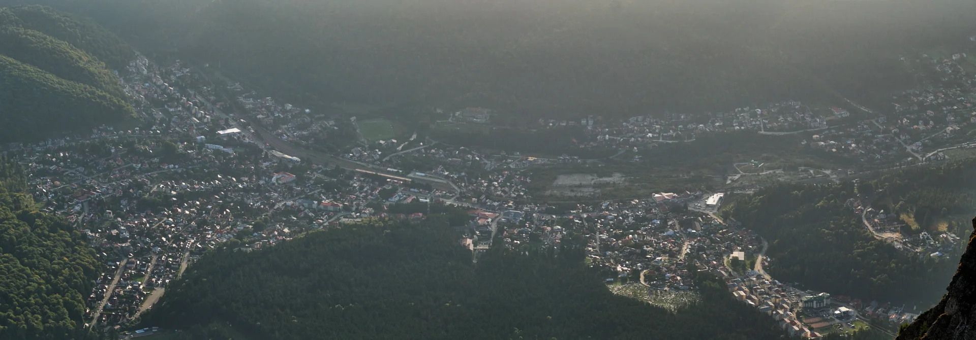 Town of Busteni Romania Panorama