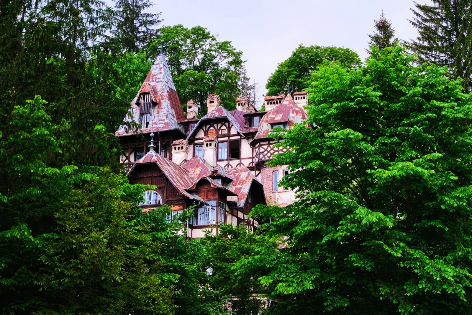 Town of Sinaia on Prahova Valley in Romania 05