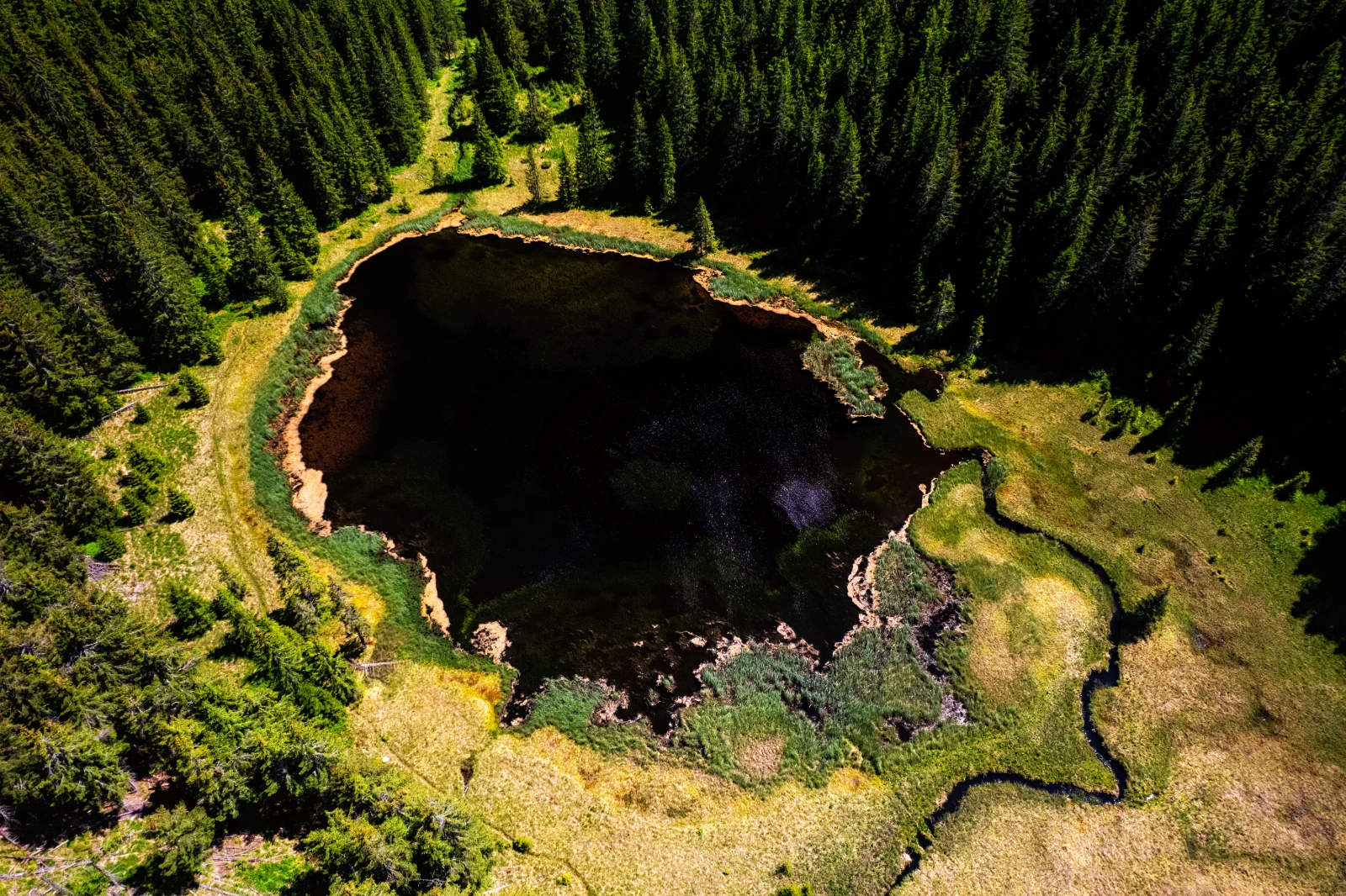Transalpina Mountain Road in Romania - Latorita Glacial Lake